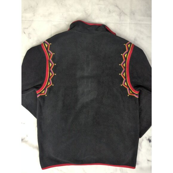 Vintage Bob Mackie Size S Womens Embroidered Fleece Full Zip Jacket Oversized - Picture 7 of 10
